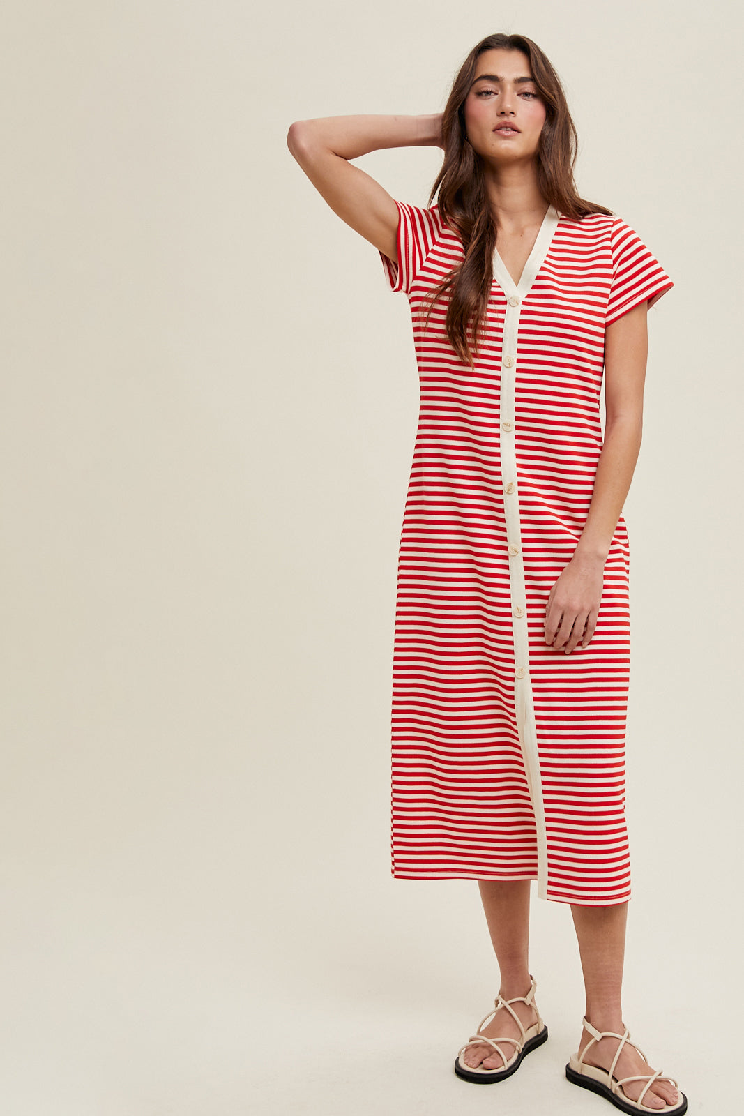 Button Up Midi Dress