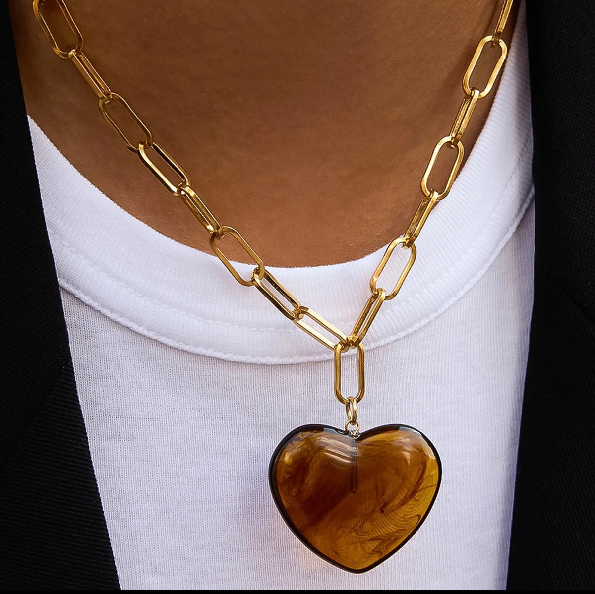 18K Heart Chain