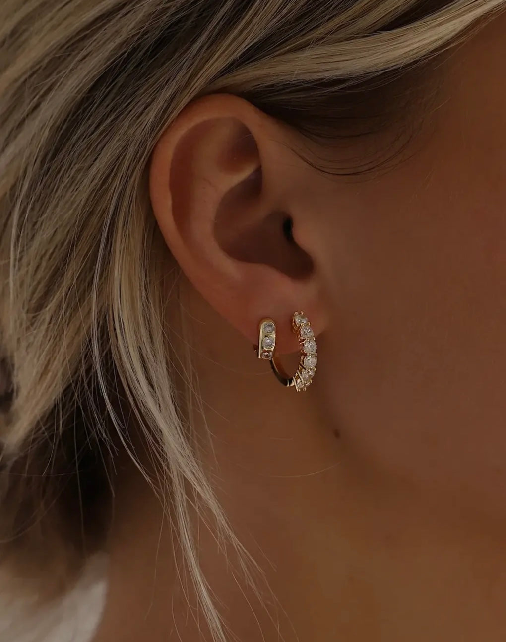 14k Gold Mini Huggies