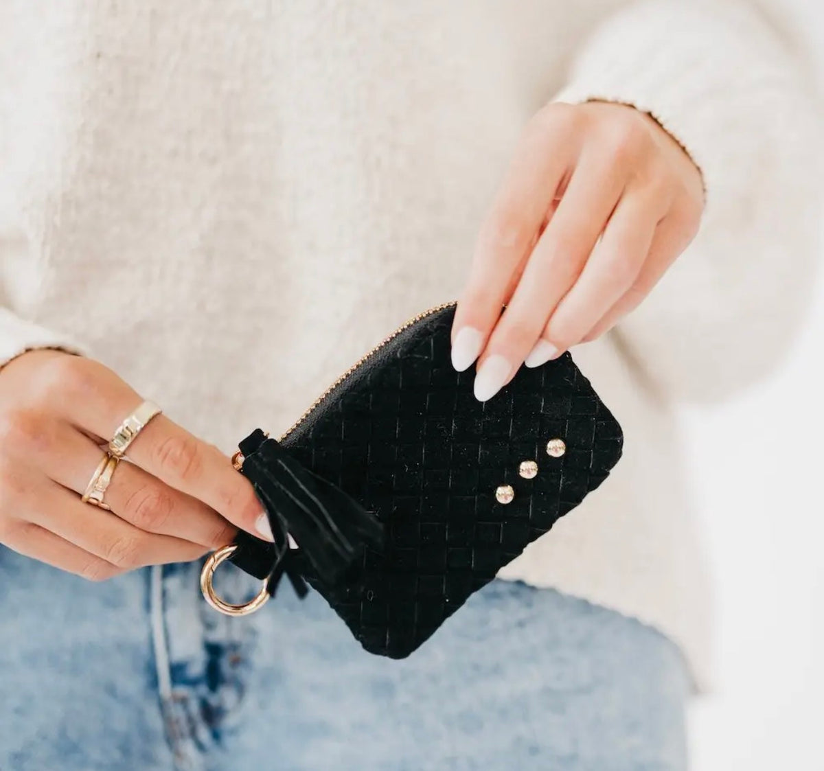 Suede Card Wallet