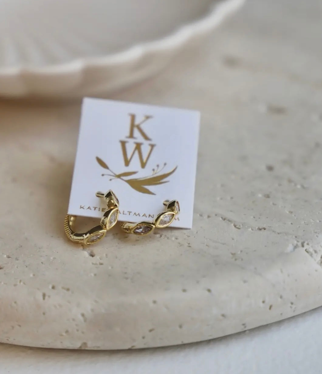 Gold Lace Hoops