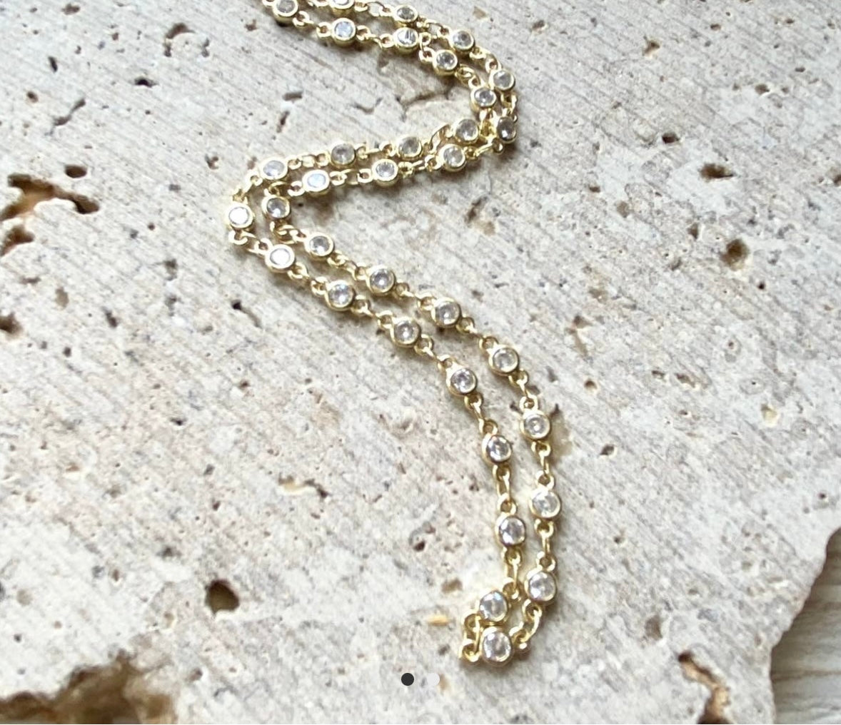 Gold Crystal Necklace