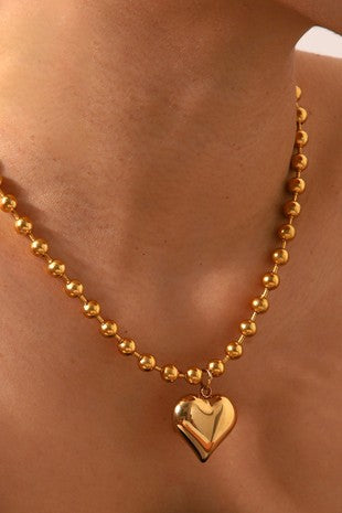 18K Gold Filled Heart Necklace