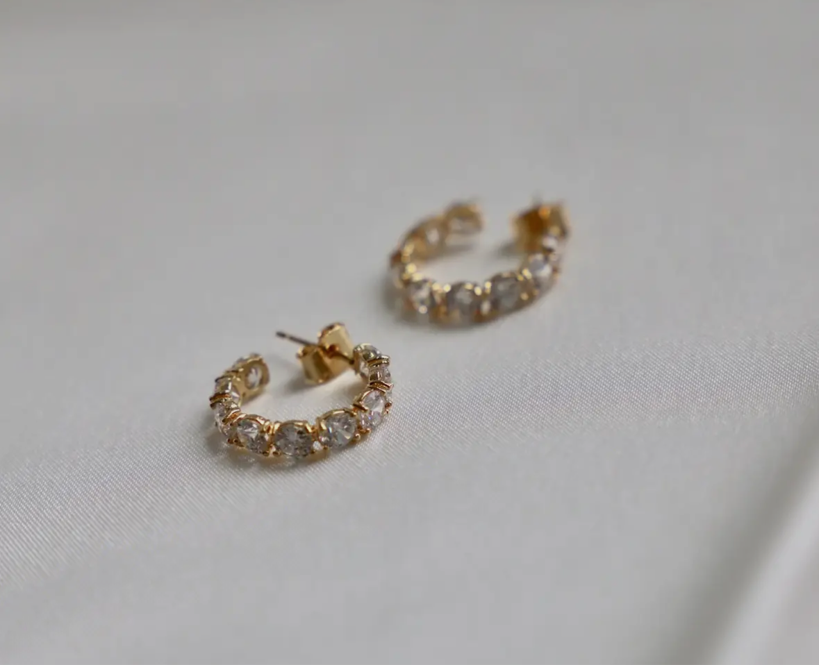 Gold Eternity Hoops