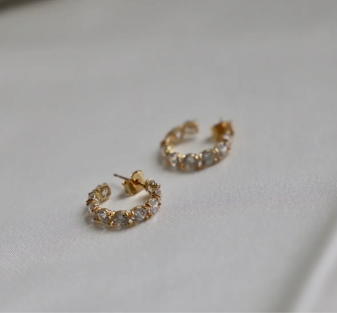 Gold Eternity Hoops