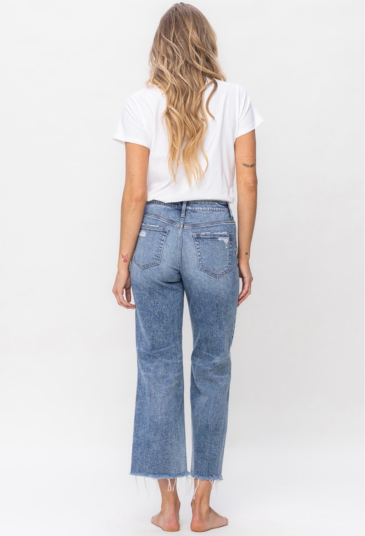 High Rise Stretch Dad Jeans
