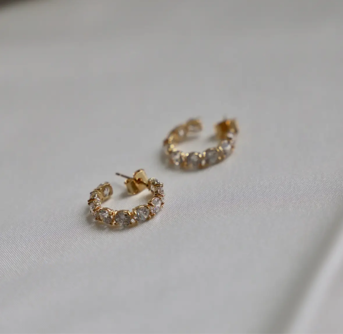 Gold Eternity Hoops