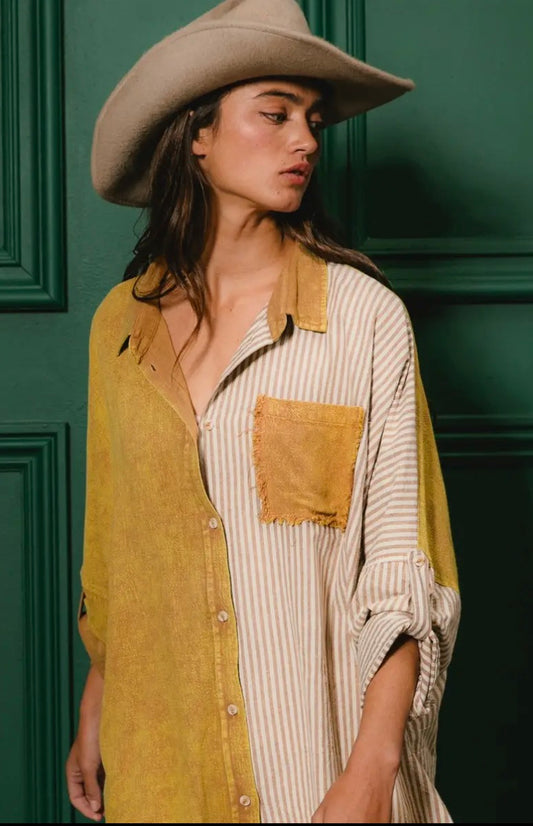 Beth Button Up