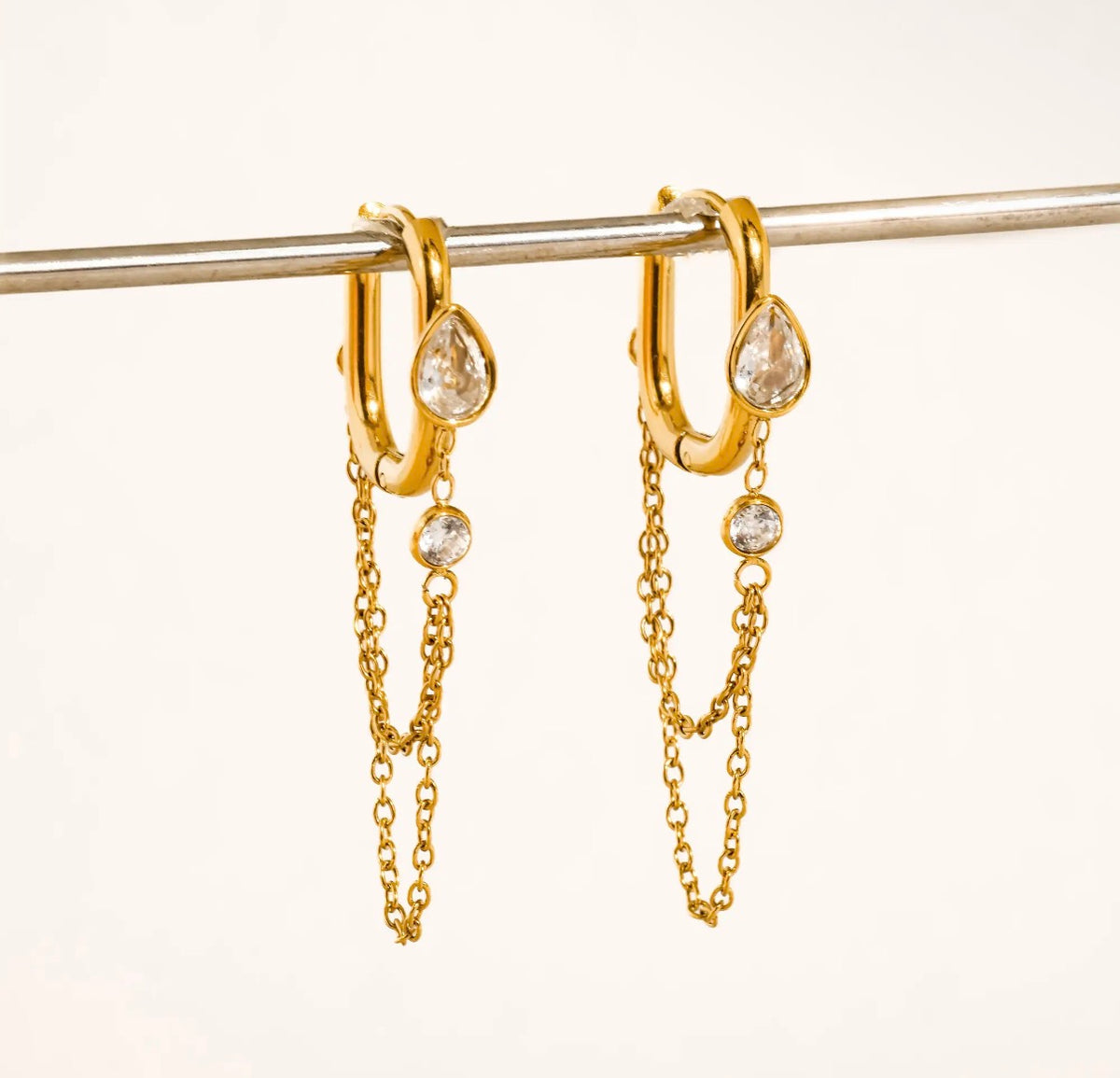 18K Drop Earrings