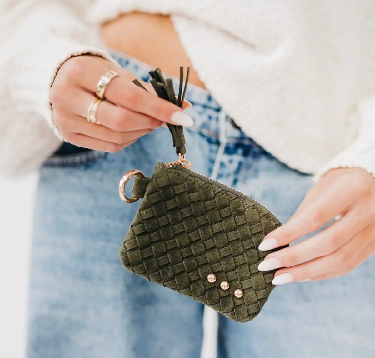 Suede Card Wallet