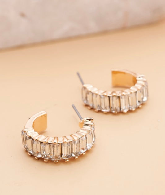 Baguette￼ stone earrings