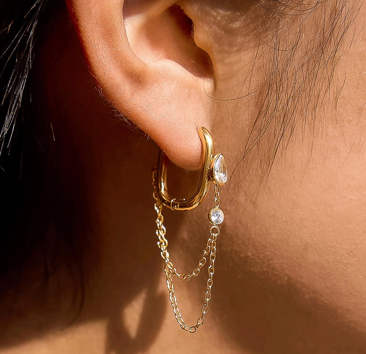 18K Drop Earrings