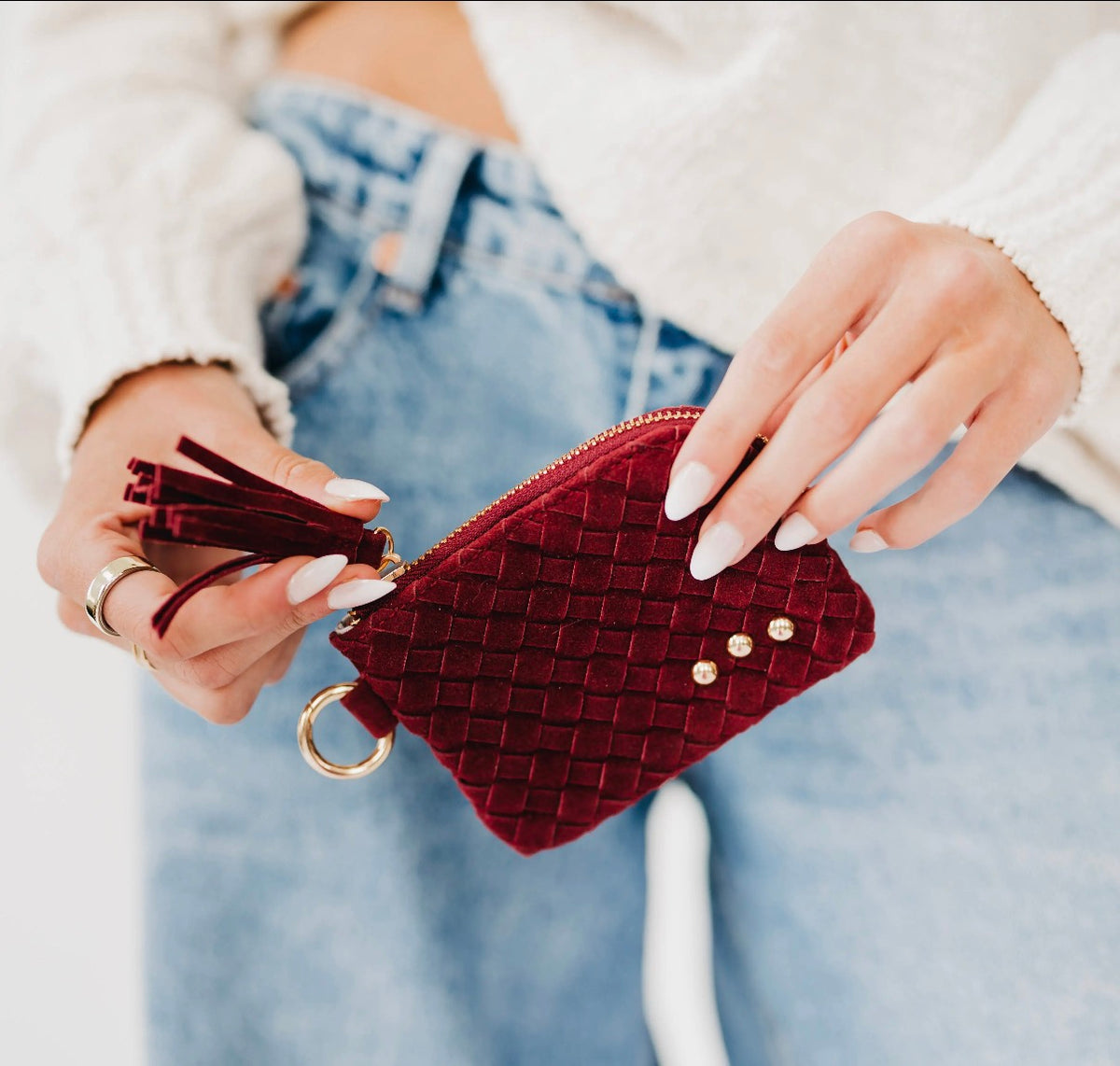 Suede Card Wallet