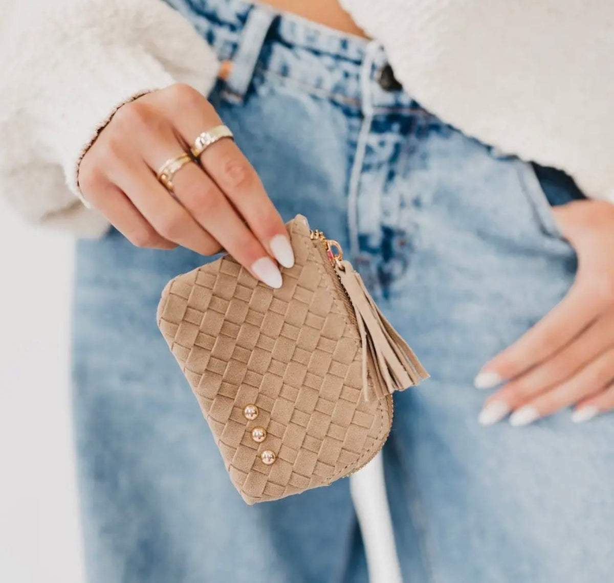 Suede Card Wallet