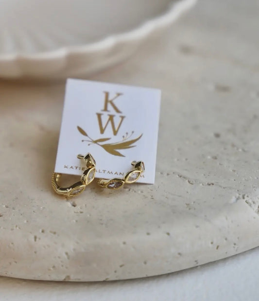 Gold Lace Hoops
