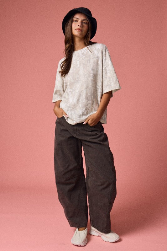Heather Ribbed Tee