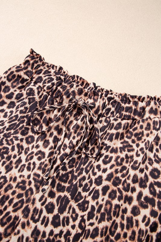 Leopard Wide Leg Pants
