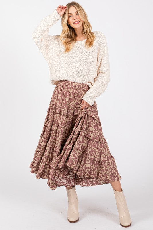 Ruffles Midi Skirt