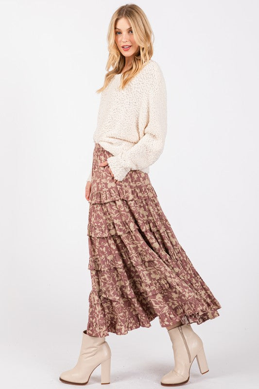 Ruffles Midi Skirt